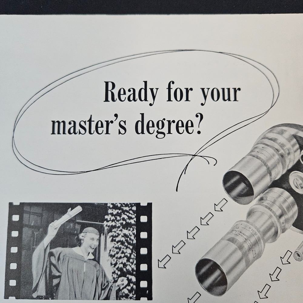 1951 Bell & Howell Auto Load Movie Camera‎ Vintage Print Ad Lady Graduating - Picture 3 of 7